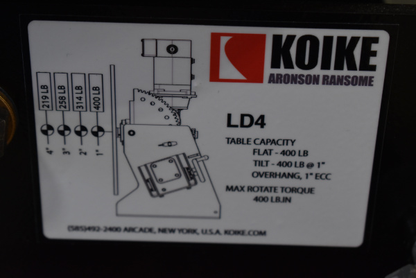 Koike Aronson 400lb Positioner LD4 - New