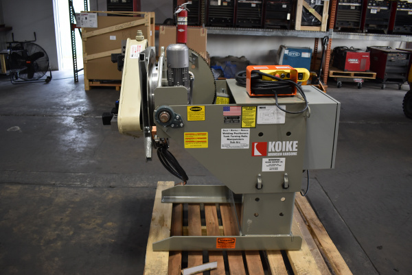 New Koike Aronson MD15 Welding Positioner with Pandjiris Model A Gripper Chuck - Angle 4