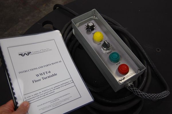 Control Panel and instruction manual: Weldwire Floor Turn Table