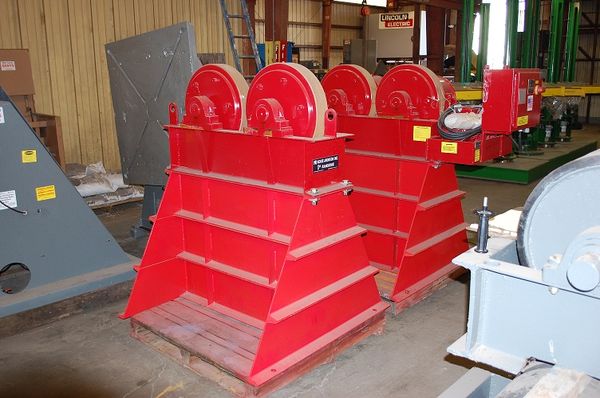 Micarta On Stands Turbine Rotor Tank Turning Rolls [TRTR009002]