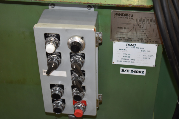 Used Pandjiris 3,000lb Welding Positioner - Control Panel